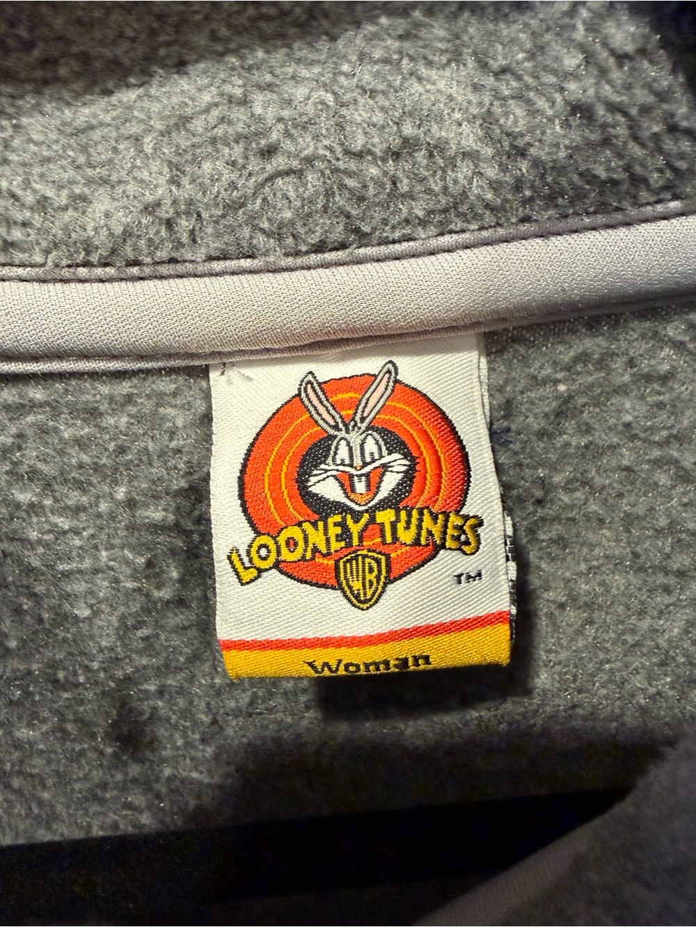 VINTAGE 2000 LOONEY TUNES Women’s Taz Hearts Fleece Vest - Picture 4 of 6